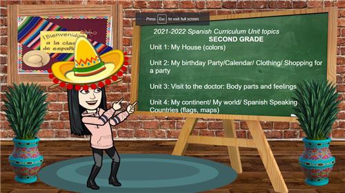 Spanish Curriculum Second Grade 